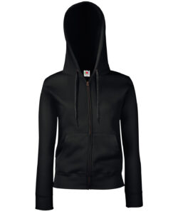 Women's premium 70/30 hooded sweatshirt jacket Black