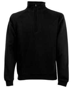 Premium 70/30 zip-neck sweatshirt Black