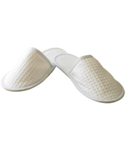 Waffle mule slippers White