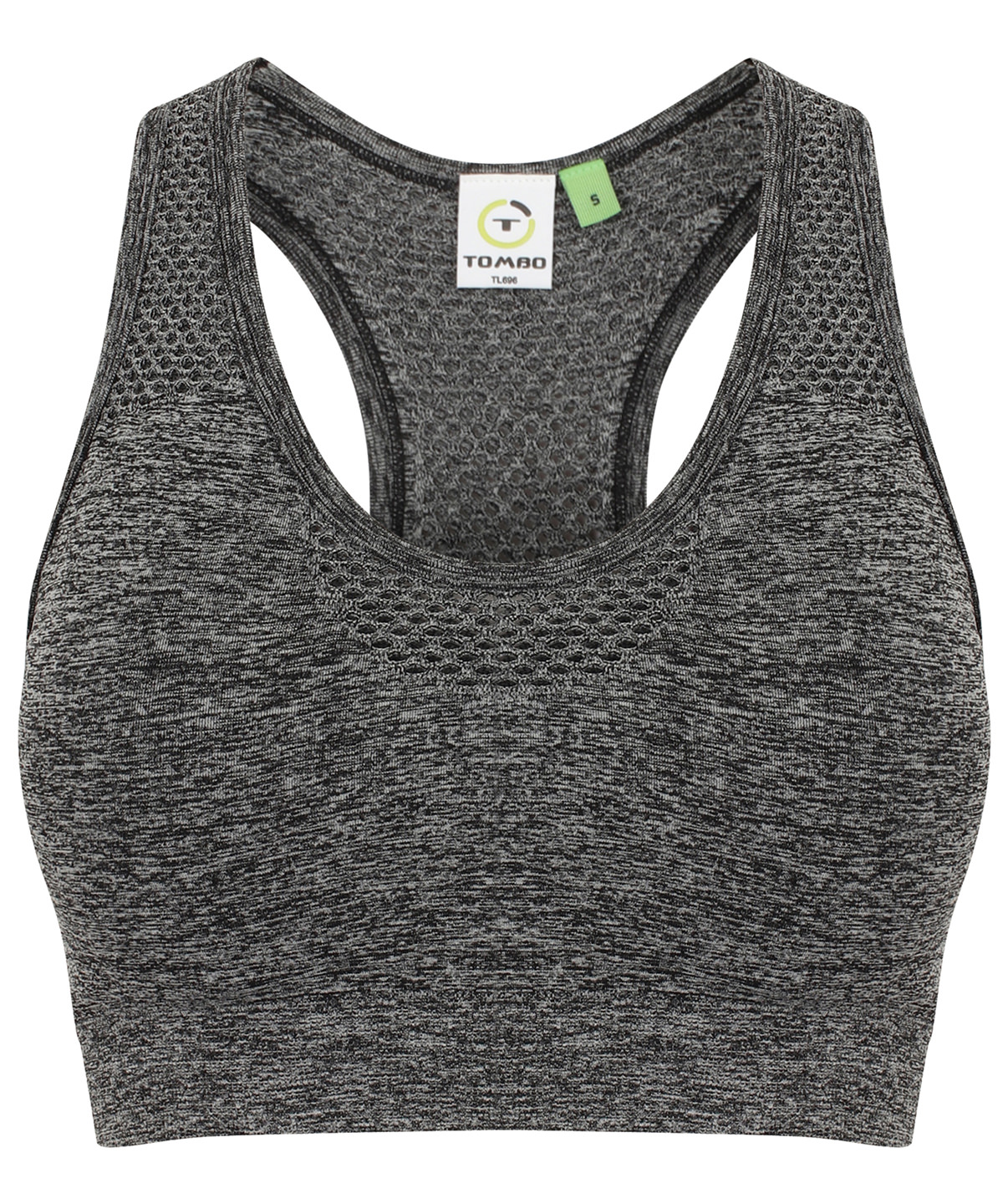 Women's seamless sports bra Dark Grey Marl