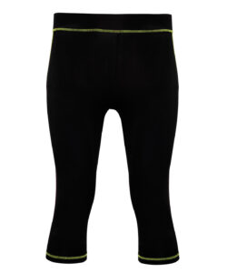 Women's TriDri® capri fitness leggings Black/Lightning Green