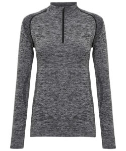 Women's TriDri® seamless '3D fit' multi-sport performance zip top Charcoal