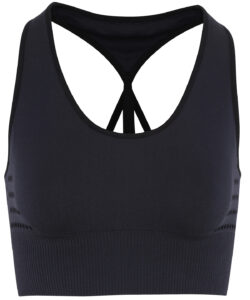 TriDri® seamless '3D fit' multi-sport reveal sports bra Black