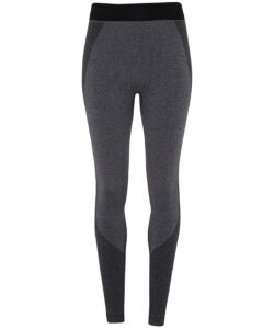 Women's TriDri® seamless 3D fit" multi-sport sculpt leggings" Black Melange