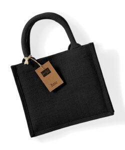 Jute mini gift bag Black/Black