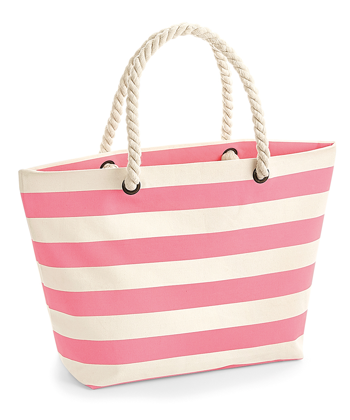 Nautical beach bag Natural/Pink