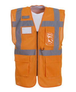 Hi-vis top cool open-mesh executive waistcoat (HVW820) Orange