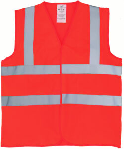 Flame-retardant hi-vis sleeveless waistcoat (HVW100FR) Orange