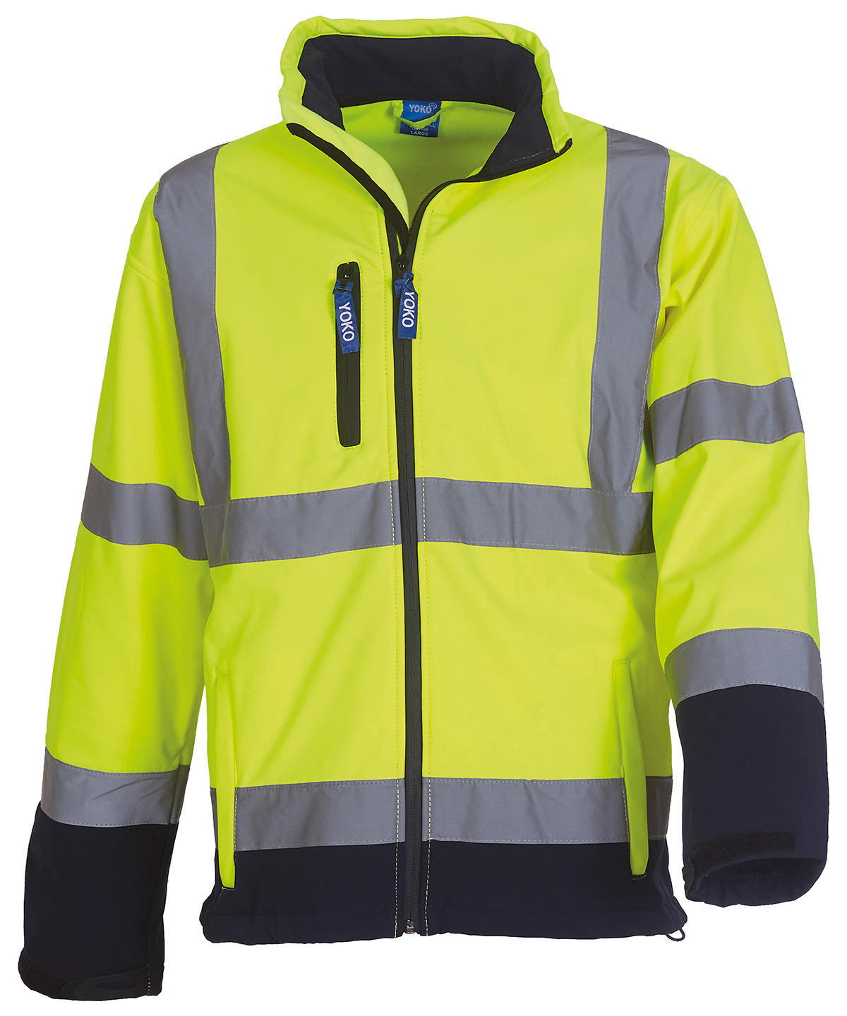 Hi-vis softshell jacket (HVK09) Yellow/Navy