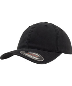 Flexfit garment washed cotton dad hat (6997) Black