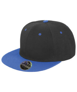 Bronx original flat peak snapback dual colour cap Black/Azure