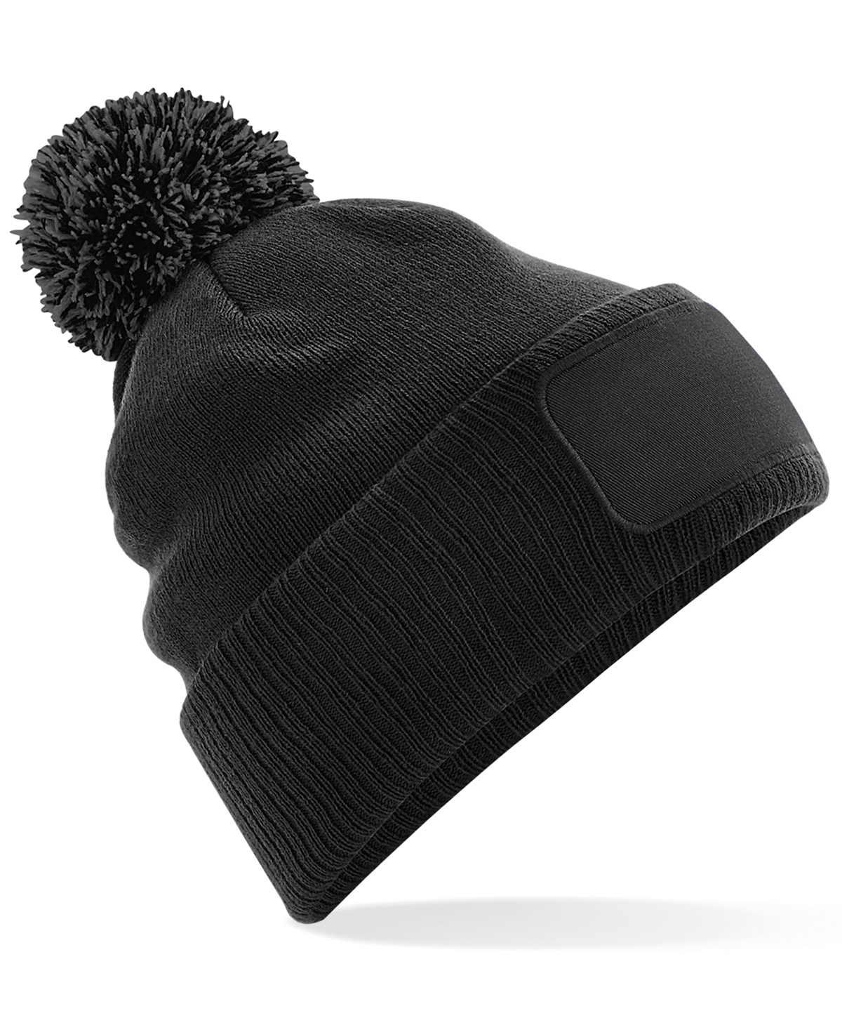 Snowstar® patch beanie Black/Graphite Grey