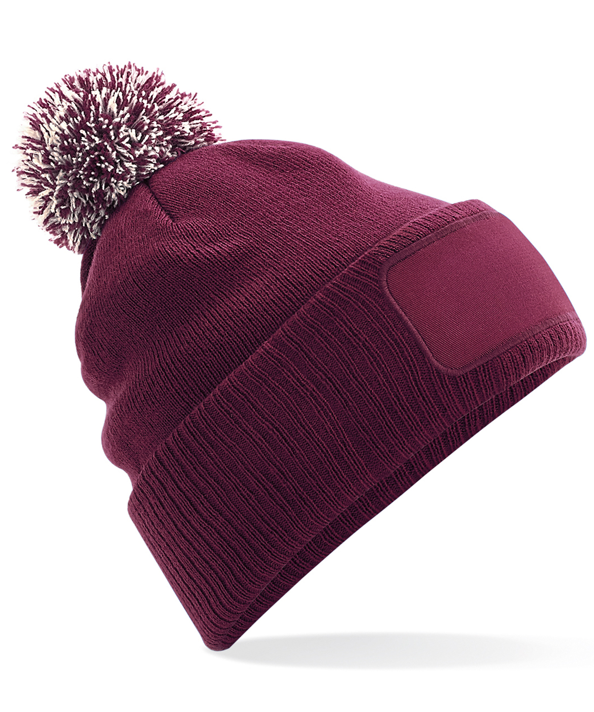 Snowstar® patch beanie Burgundy/Off White