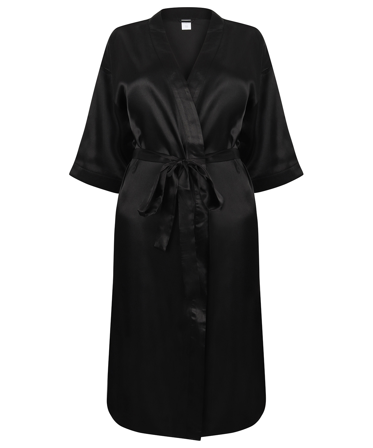 Women's satin robe Black