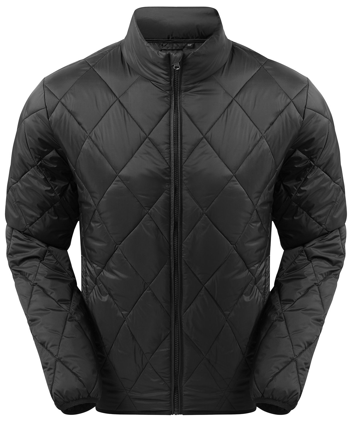 Diamond pane padded Jacket Black