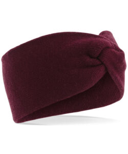 Twist knit headband Burgundy