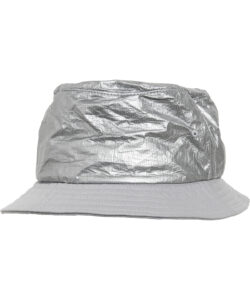 Crinkled paper bucket hat (5003CP) Silver