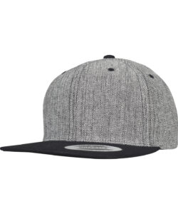Melange solid snapback (6089MS) Black Melange/Black