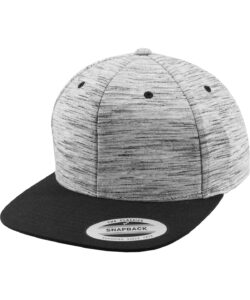 Stripes melange crown snapback (6089SC) Black/Grey