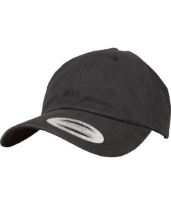 Peached cotton twill dad cap (6245PT) Black