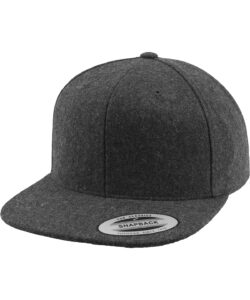 Melton wool snapback (6689M) Dark Grey