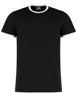 Fashion fit ringer tee Black/White