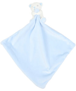Baby animal comforter with rattle Blue Bear