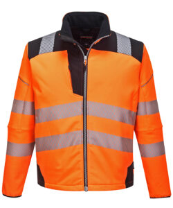 PW3 Hi-vis softshell jacket (T402) Orange/Black