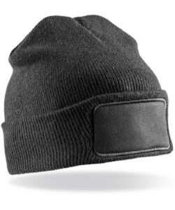 Double-knit Thinsulate™ printers beanie Black