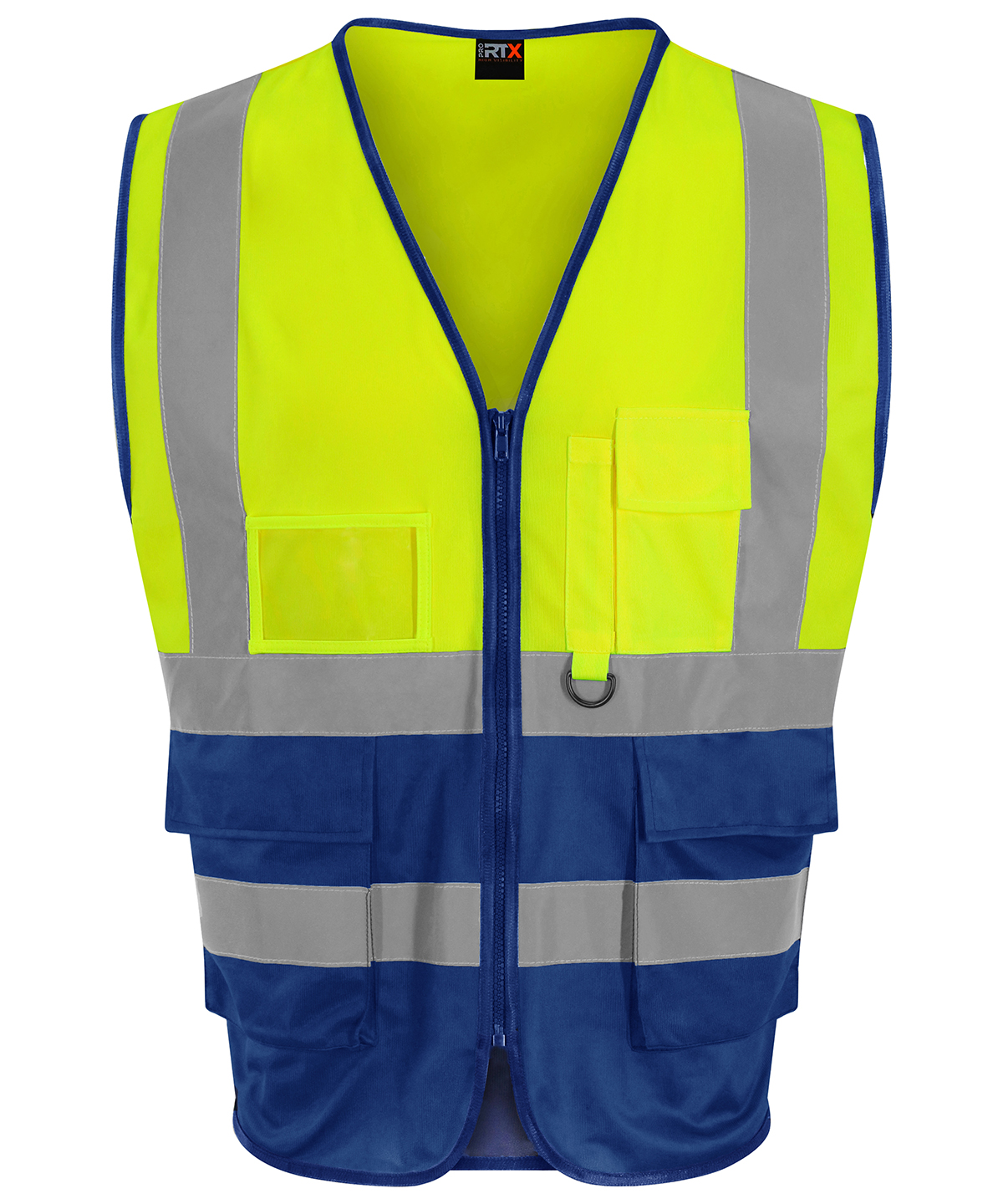 Executive waistcoat HV Yellow/Royal Blue