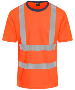 High visibility t-shirt HV Orange/Navy