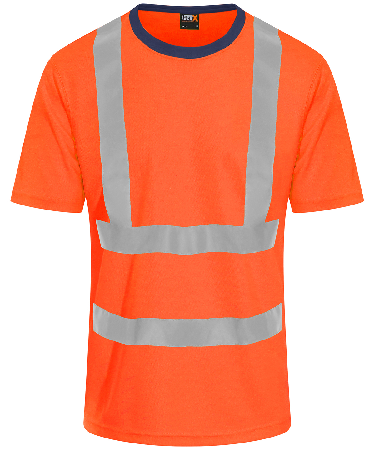High visibility t-shirt HV Orange/Navy