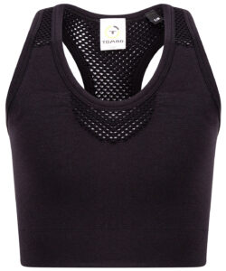 Kids seamless crop top Black