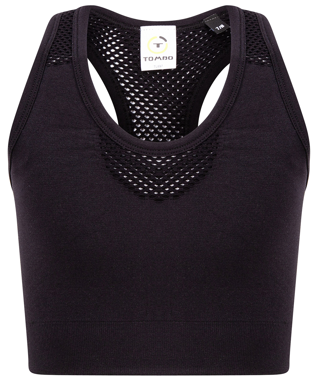 Kids seamless crop top Black