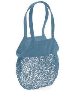 Organic cotton mesh grocery bag Airforce Blue