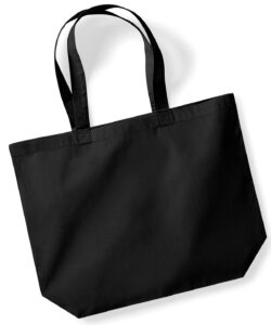 Organic premium cotton maxi tote Black
