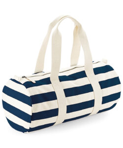 Nautical barrel bag Natural/Navy