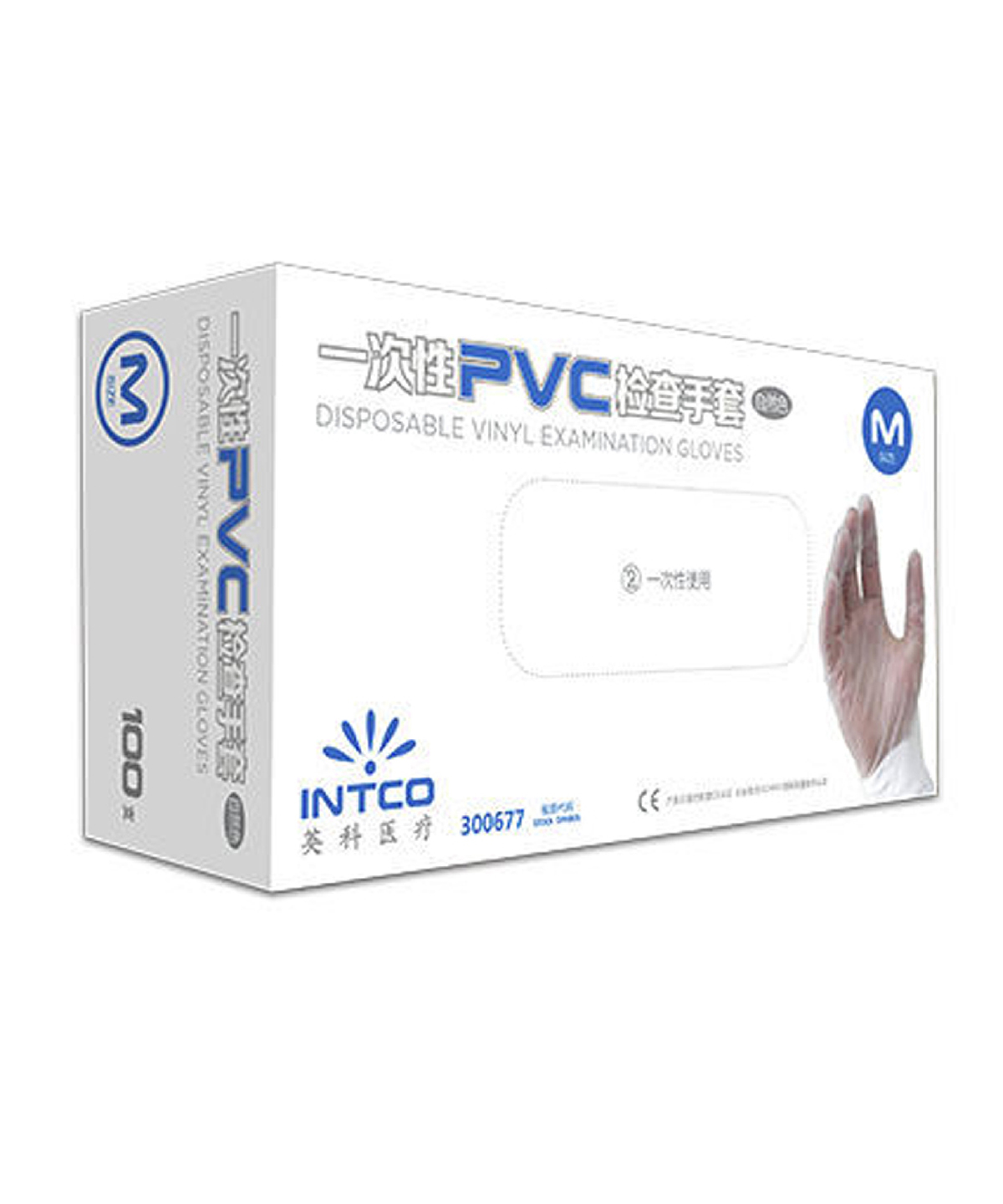 Medical vinyl examination gloves clear (Pack of 100) Clear