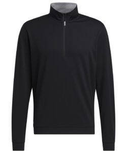 Elevated ¼-zip Black