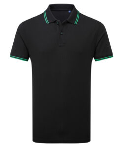 Classic fit tipped polo Black/Kelly
