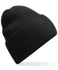 Oversized cuffed beanie Black