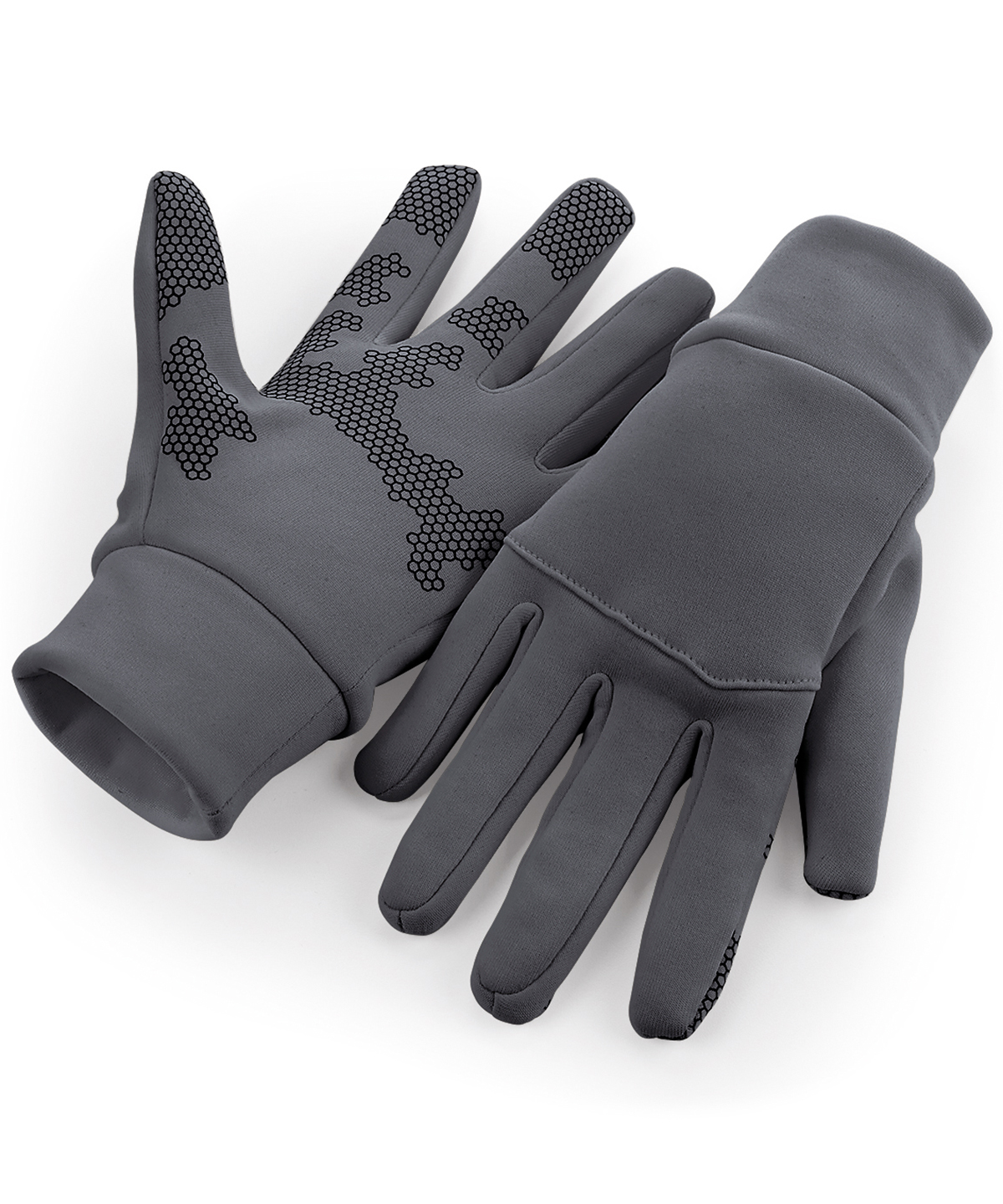 Softshell sports tech gloves Graphite Grey