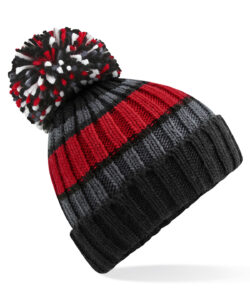 Hygge striped beanie Black Cherry