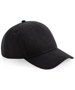 Organic cotton 5-panel cap Black