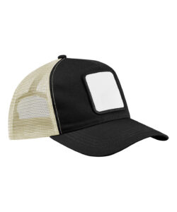 Appliqué patch 5-panel trucker Black/Stone
