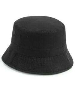Recycled polyester bucket hat Black