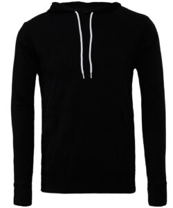 Unisex polycotton fleece pullover hoodie Black