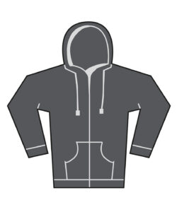 Unisex heavy full-zip hoodie Asphalt