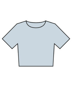 Women’s heavyweight washed cropped tee Light Washed Denim