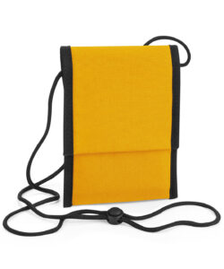 Recycled cross body pouch Mustard